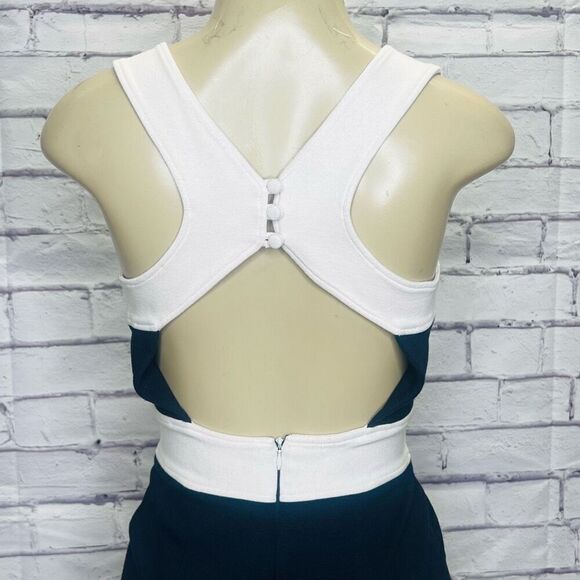 Milly Womens Black White Color Block Sheath Dress Size Small - Picture 6 of 11